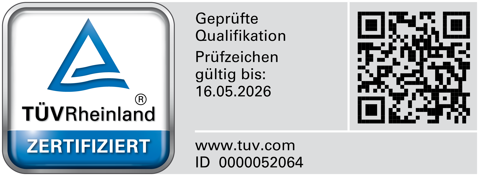 TÜV Zertifikat